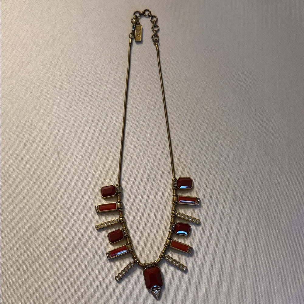 Elegant Red And Gold Necklace - image 1